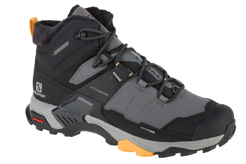 Salomon X Ultra 4 Mid Winter TS 413552, Męskie, Szare, buty trekkingowe, skóra powlekana, rozmiar: 42