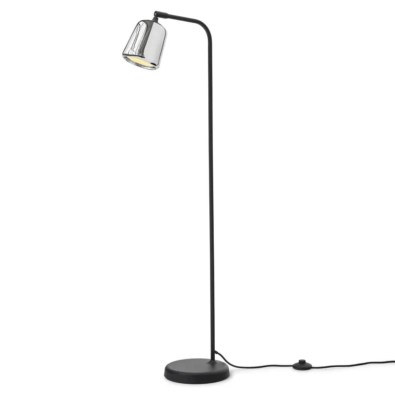 New Works Lampa podłogowa Materiał, chrom, stal nierdzewna, wysokość 125 cm