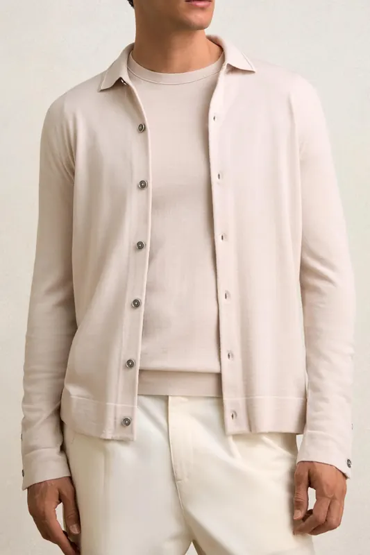 Reiss Ls Button Through Merino Wool Cardigan Beige Maat: S | Cardigans Outlet | Heren | Beige