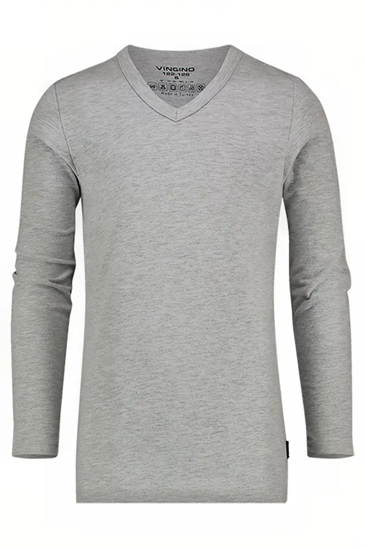 Vingino Long Sleeves V Neck Ts Boys 910 Maat: S | T-Shirts Outlet | Unisex | Grijs
