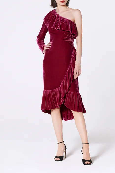 LK Bennett Freud Magenta Maat: 6 | Midi Jurken Outlet | Dames | Roze