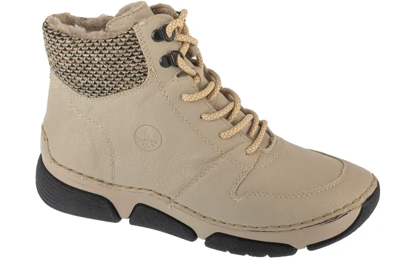 Rieker Booties 45955-60, Damskie, Beżowe, trzewiki, skóra syntetyczna, rozmiar: 38