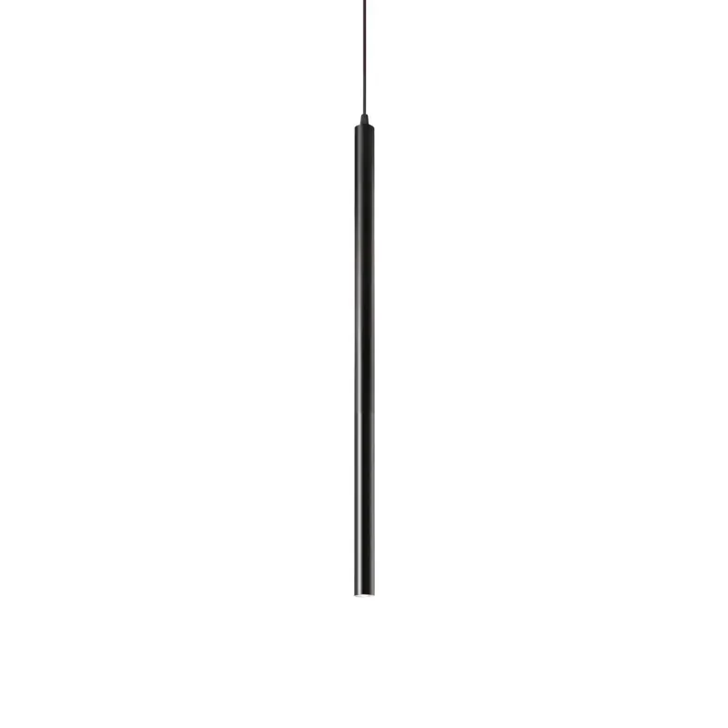 Lampa wisząca LED Ideal Lux Ultrathin Ø 3cm czarna