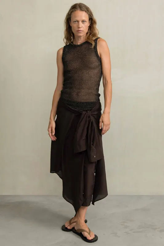 Humanoid Telsa Blackish Maat: S | Mouwloze Tops Outlet | Dames | Zwart