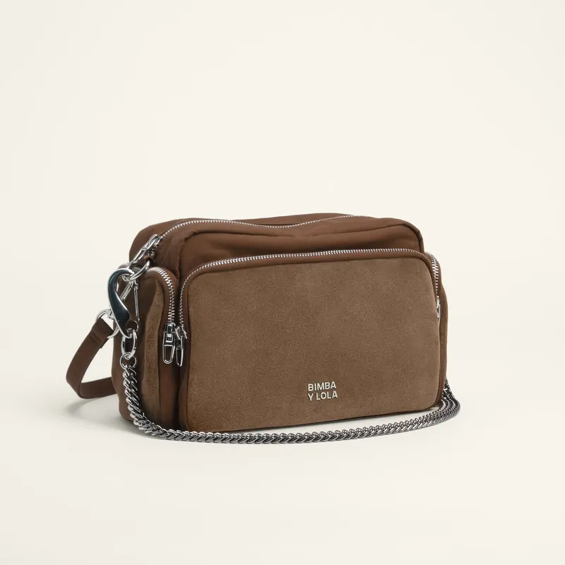 Torebka listonoszka Pocket duża bawełna i dwoina ciemny khaki