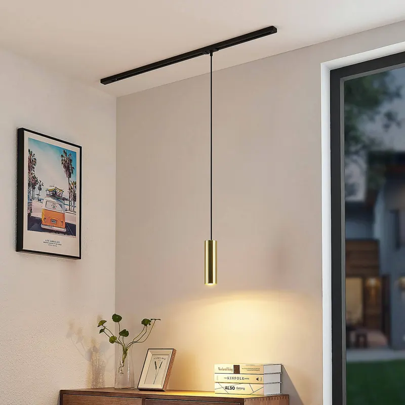Lampa wisząca Lindby Linaro, 20 cm, złota, 1-fazowa, GU10