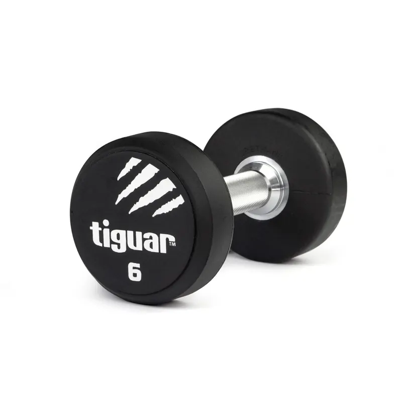 TIGUAR hantle treningowy ciężarek do ćwiczeń siłowych 6kg czarny