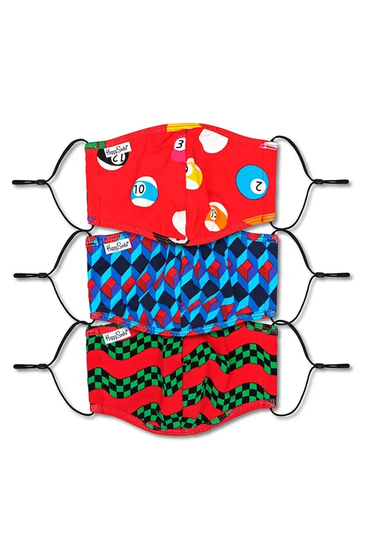 Happy Socks - Maseczka ochronna wielorazowego użytku (3-PACK)