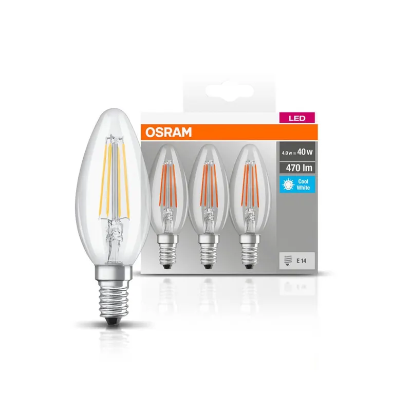 OSRAM świeca LED E14 4W filament 470lm 3 szt.