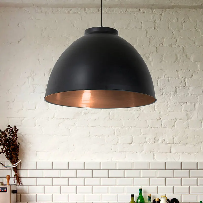 Lampa wisząca Dock, matowa czerń, Ø 60 cm, metal