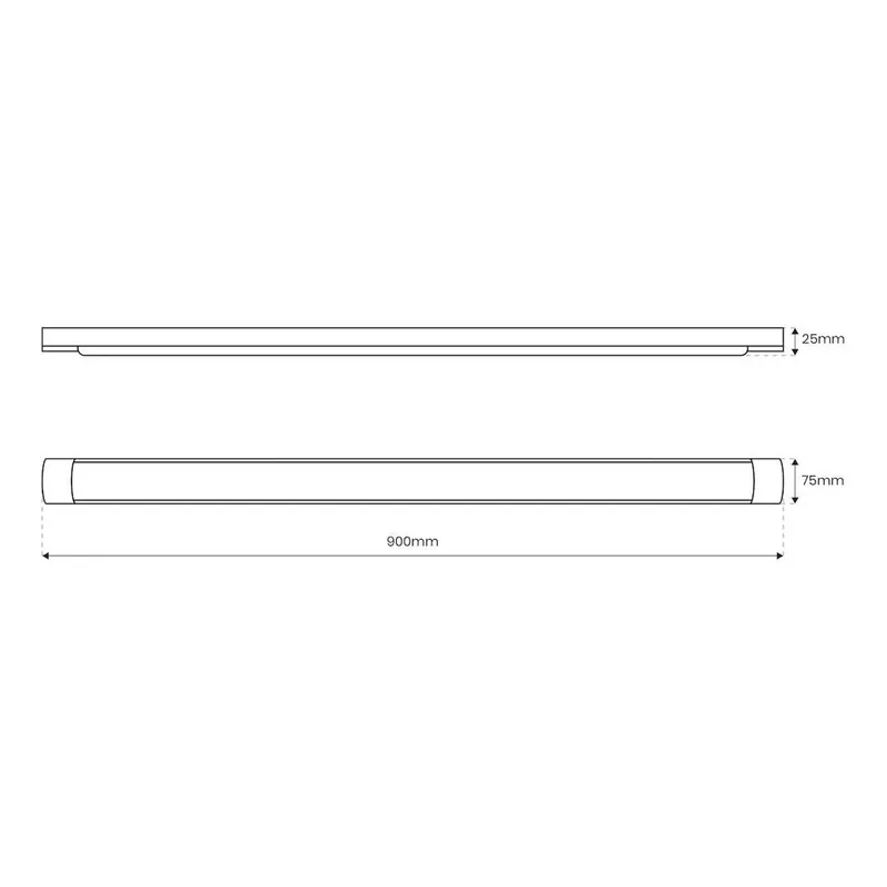 Lampa sufitowa LED Batten, długość 90 cm, aluminium, biała, 4000 K