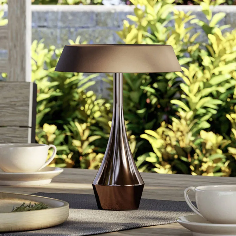 Lampa stołowa EGLO TURCIO z akumulatorem LED, kolor brązowy, wysokość 20 cm,