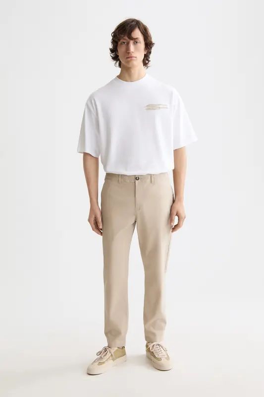 Scotch & Soda Seasonal Core - Drift - Washed Cotton Blend Chino Plaza Taup Maat: W31L32 | Chino's Outlet | Heren | Beige