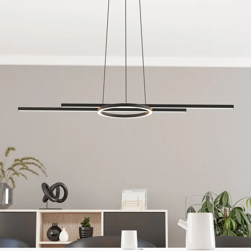 Lampa wisząca LED Zillerio-Z czarny ZigBee CCT Dime