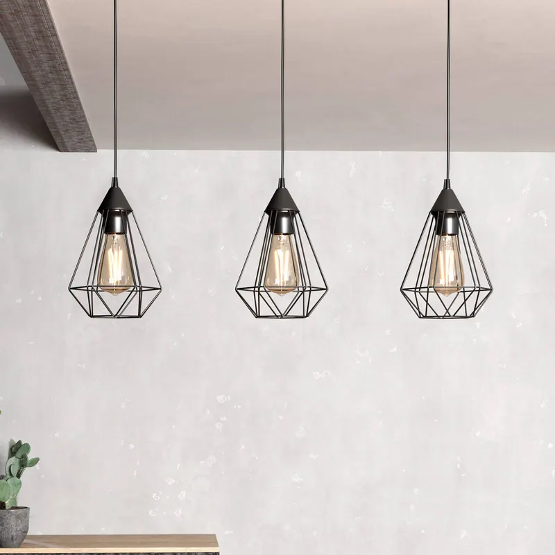 Tarbes – 3-punktowa lampa wisząca w stylu vintage