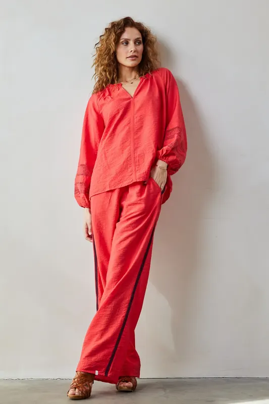 DIDI Pants Paloma In Rose Red Maat: 46 | Pantalons Outlet | Dames | Roze