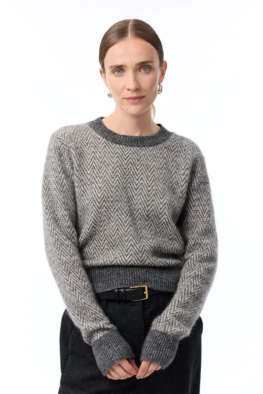 Knitted Nine Pullover Antra Maat: L | Gebreide Truien Outlet | Dames | Grijs
