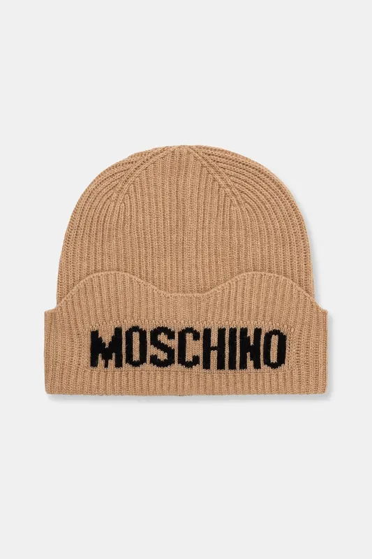 Moschino czapka damska z wełną