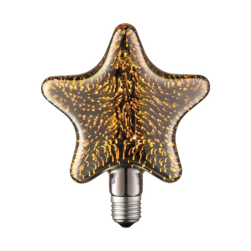 Żarówka LED Lucande E27 w kształcie gwiazdy, 4 W, 3D, fajerwerki
