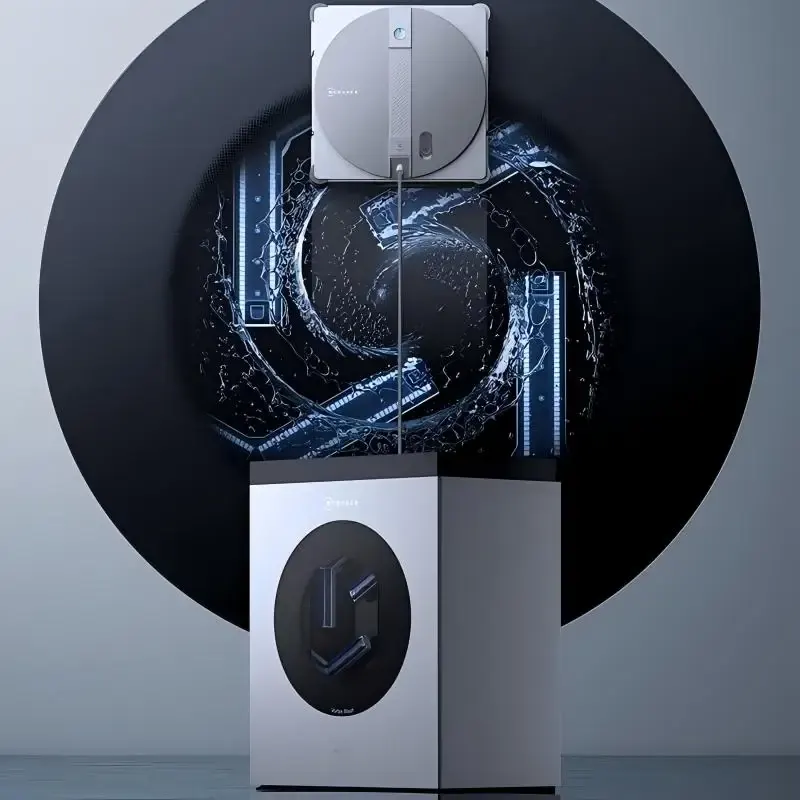 2026 Nowy ECOVACS WINBOT W3 Automatyczny robot do mycia szyb, z funkcją rozpylania wody, mycia na mokro, stacja bazowa do użytku domowego, ściereczka do czyszczenia