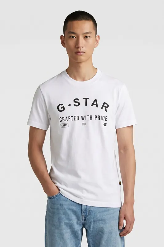 G-Star Chest Logo R T S/s White Maat: XXL | Basic T-Shirts Outlet | Heren | Wit