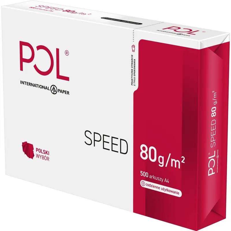 Papier ksero do drukarki biurowy Polspeed A4 80g 500ark biały