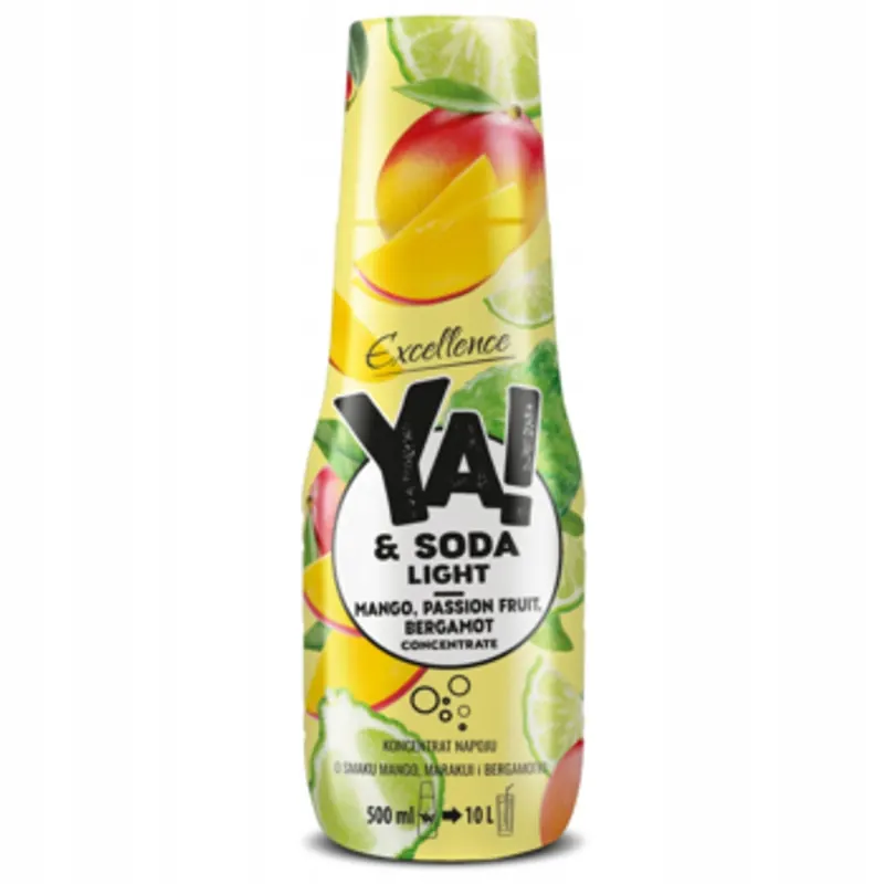 Koncentrat napoju o smaku mango, marakui i bergamotki 500 ml Light. Excelle