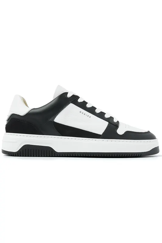 Nubikk Basket Court Black Leather-white Maat: 41 | Sneakers Outlet | Heren | Zwart