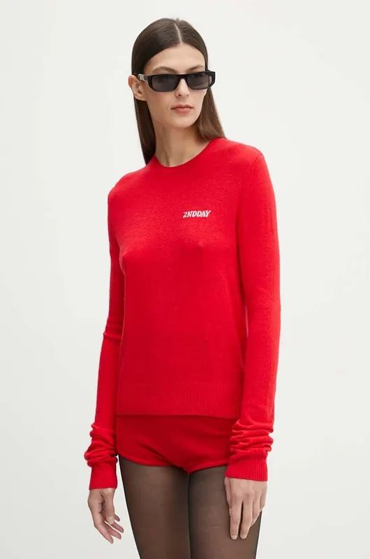 2NDDAY sweter z domieszką wełny 2ND Lance TT - Soft Wool Blen