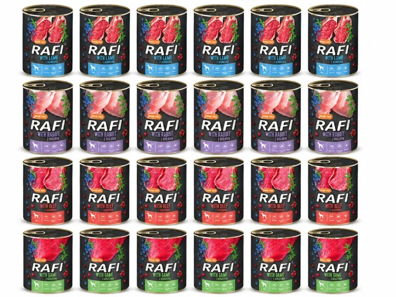 Dolina Noteci Rafi MIX smaków mokra karma dla psa 24x800 g