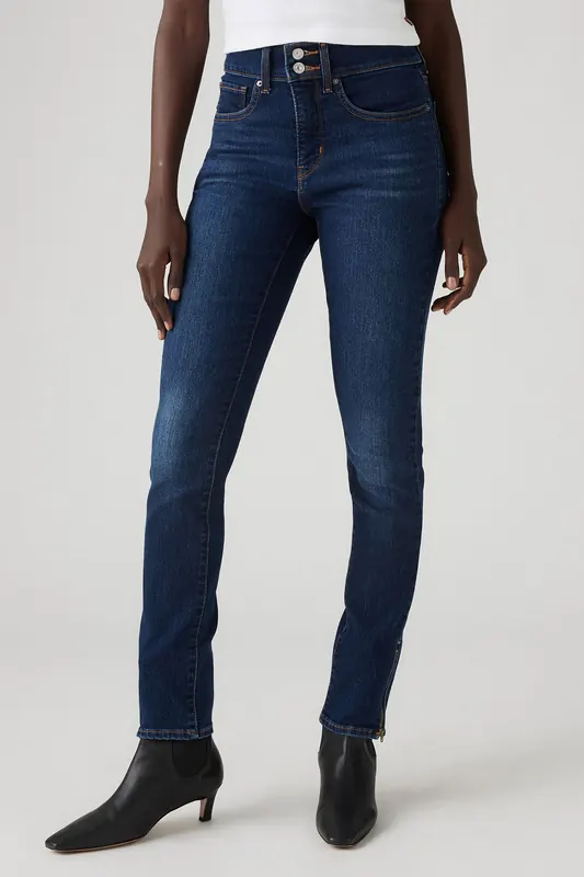 Levi's 311 Shp Skinny Zip Hem Double Doozy Maat: W26L30 | Skinny Jeans Outlet | Dames | Blauw