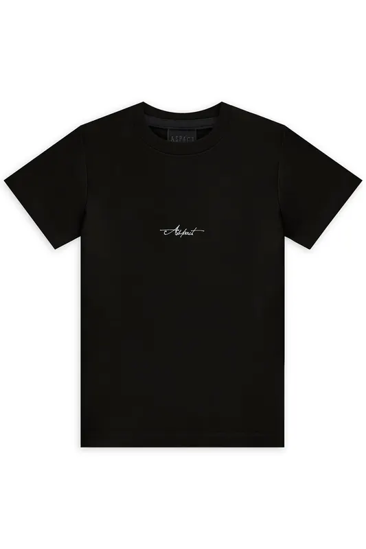 Aspact Kids Signature Tee Black Maat: 140 | T-Shirts Outlet | Unisex | Zwart