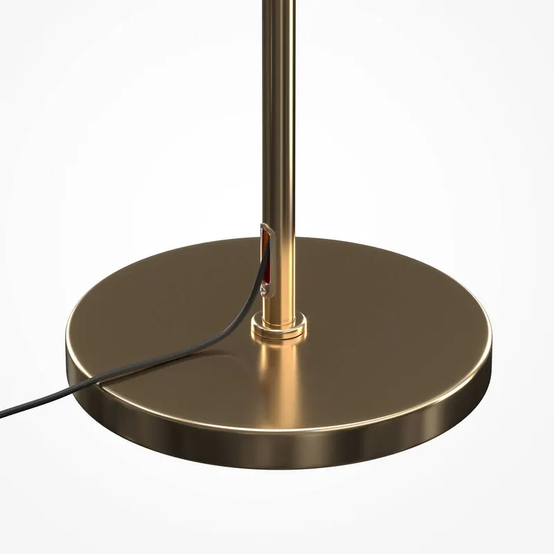 Lampa podłogowa Dallas, złoto-biała, wysokość 150 cm, 6-punktowa, ściemniana