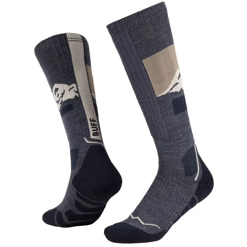 BUFF Merino Heavyweight Over The Calf Socks 138872779, Unisex, Granatowe, skarpetki, Merino, rozmiar: 42-44