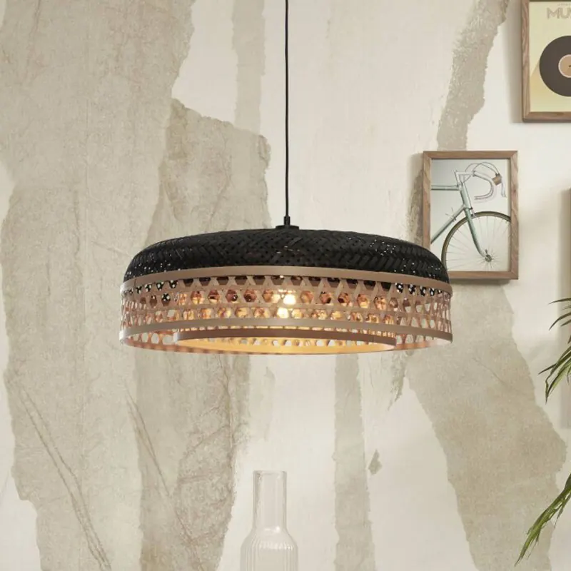 GOOD & MOJO Ubud – żyrandol Ø 60 cm, kolor naturalny/czarny