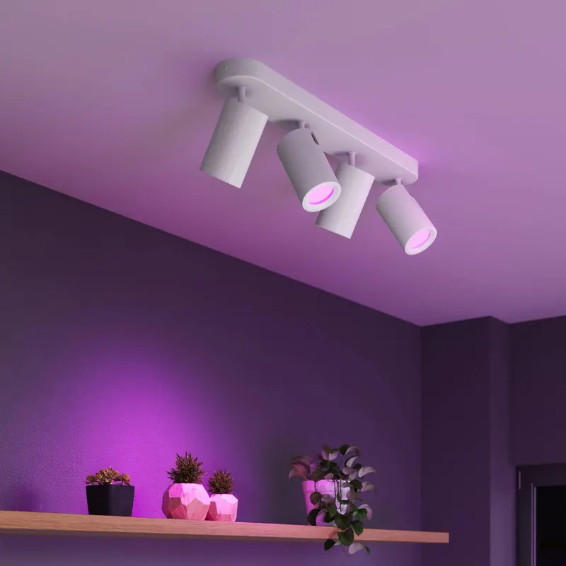 Calex Smart Reflektor sufitowy biały długość 49 cm 4-punktowa GU10-LED RGBW