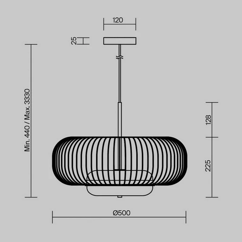 Lampa wisząca Maytoni LED Levitation, Ø 50 cm, kolor mosiądzu