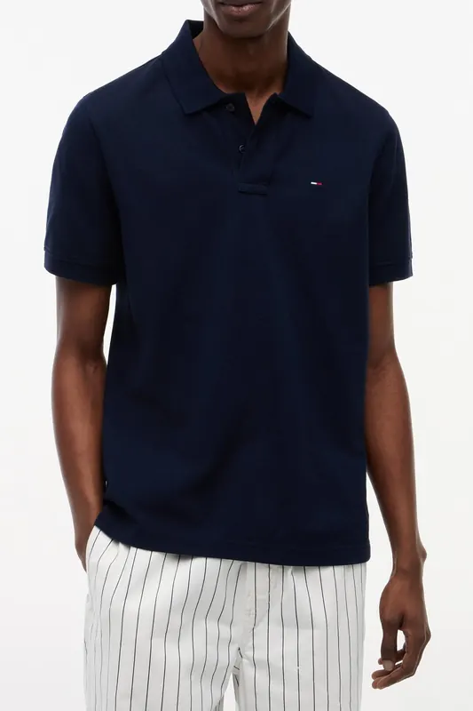 Tommy Hilfiger Regular Essential Polo Dark Blue Maat: M | Poloshirts Outlet | Heren | Blauw