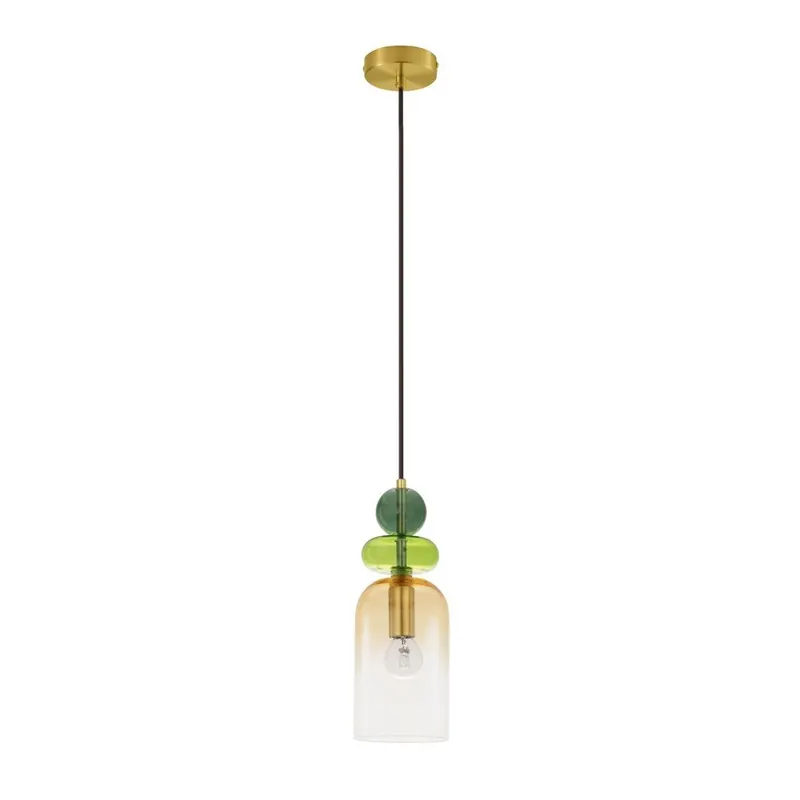 Szklana lampa wisząca w kolorze złota ø 11 cm Murano – Nova Luce