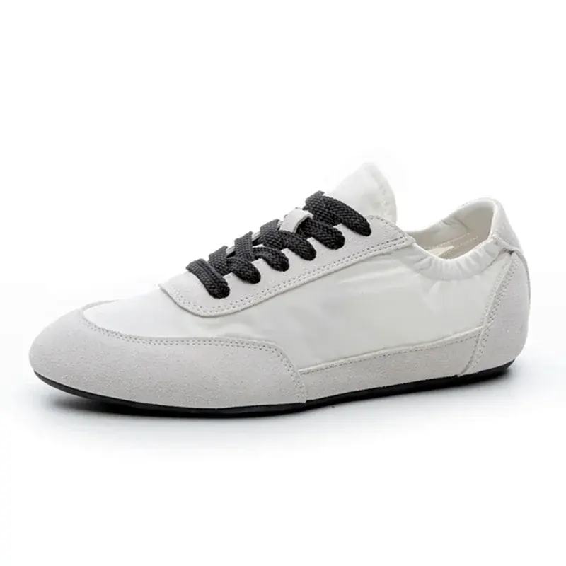 Skórzane, materiałowe, patchworkowe damskie sneakersy, lekkie, wygodne, sznurowane, oddychające, antypoślizgowe damskie buty sportowe, tenisówki damskie.