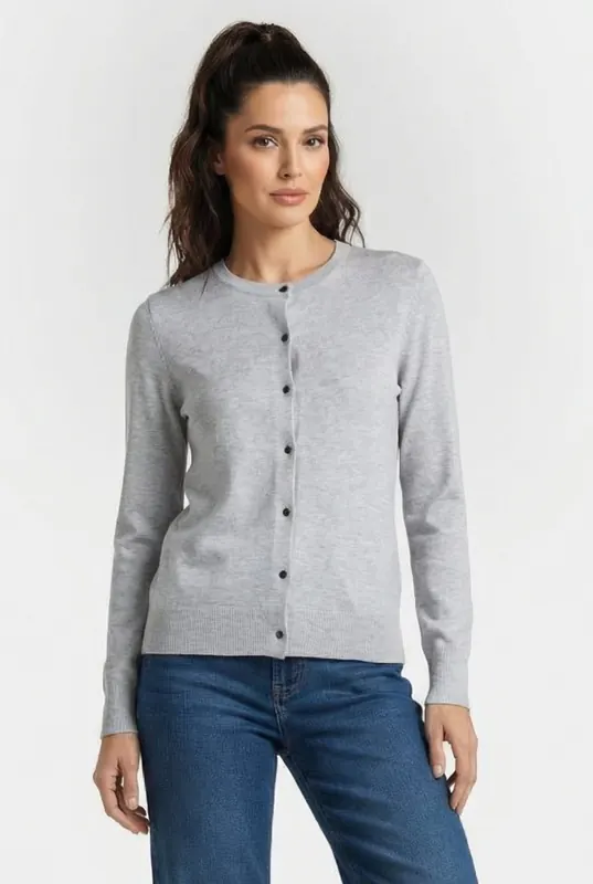 s.Oliver  Cardigan Light Grey Maat: 46 | Cardigans Outlet | Dames | Grijs