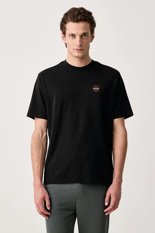 Napapijri T-shirt męski bawełniany S-Badge