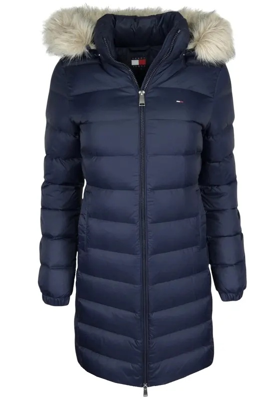 Tommy Jeans Kurtka damska, pikowana, puchowa, granatowa, L