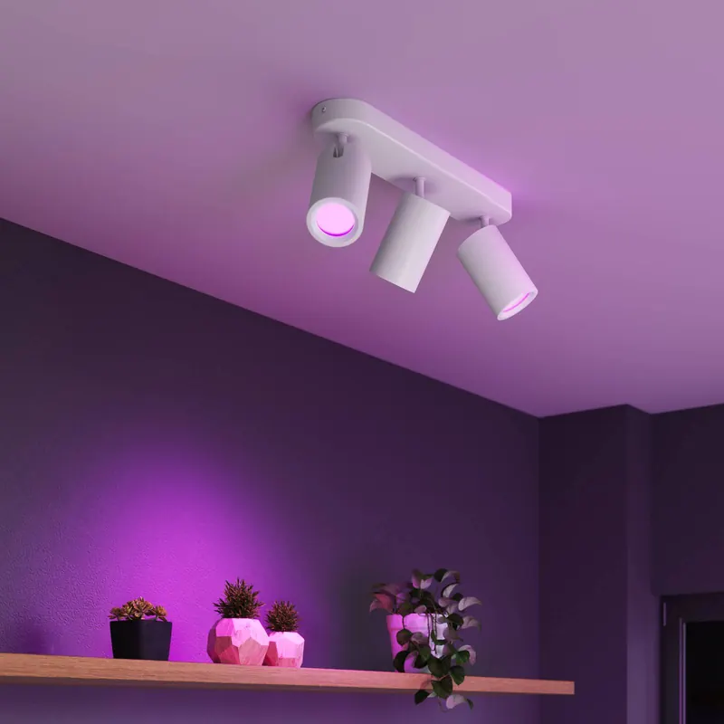 Calex Smart Reflektor sufitowy biały długość 37 cm 3-punktowa GU10-LED RGBW