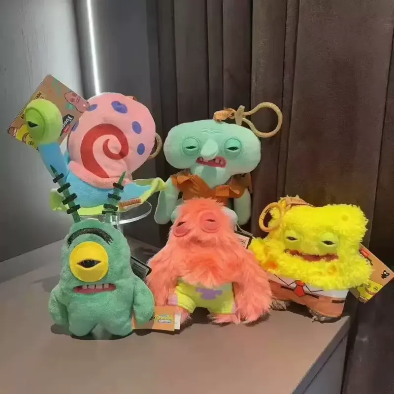 Oryginalny breloczek Fuggler SpongeBob Patrick, zawieszka do torby, dekoracja do plecaka, miękka pluszowa lalka, potwór z zębami, brzydka, urocza, zabawna zabawka.