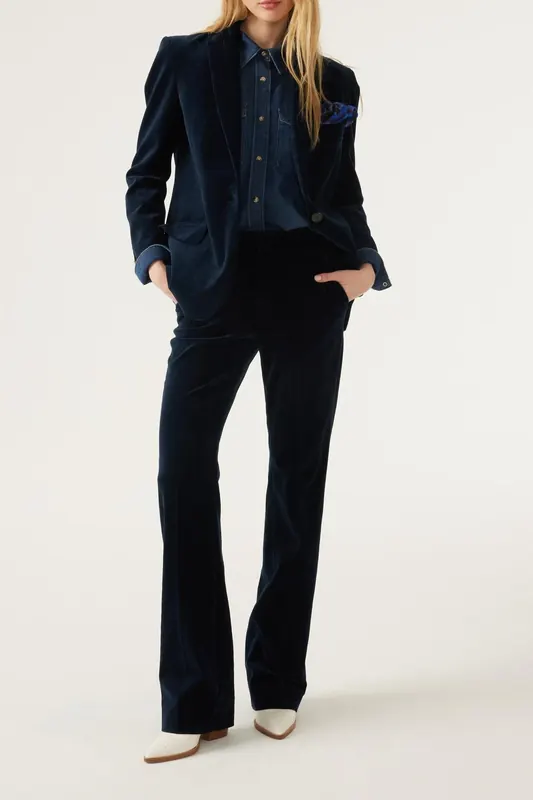 BA&SH Straight Trousers Bluenuit Maat: 42 | Pantalons Outlet | Dames | Blauw