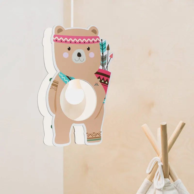 Lampa wisząca Little Indians, niedźwiedź Bjørn