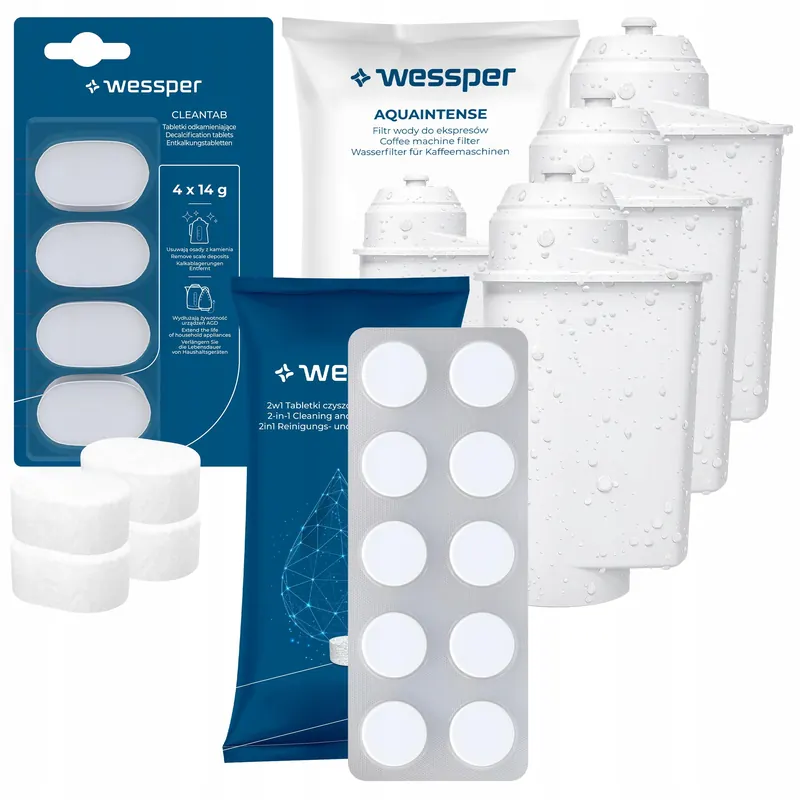 Wessper filtr wody do ekspresu Siemens EQ6 tabletki czyszczące odkamieniacz