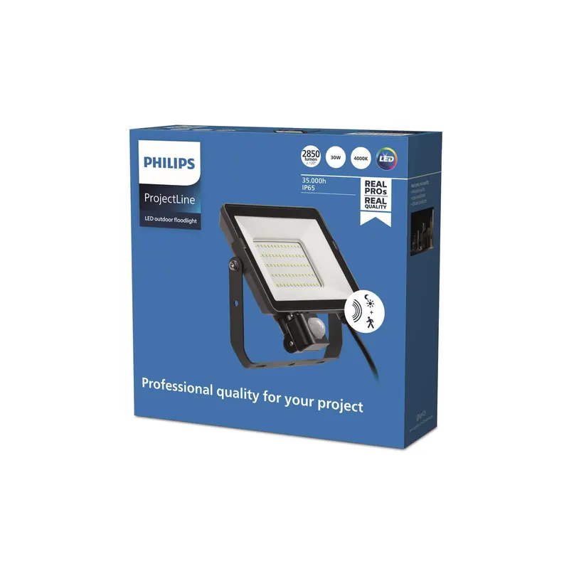 Reflektor zewnętrzny Philips ProjectLine Sensor 4000K 30W