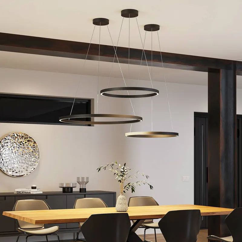 Żyrandol LED Molto Luce Perfora, czarna, Ø 90 cm, aluminium